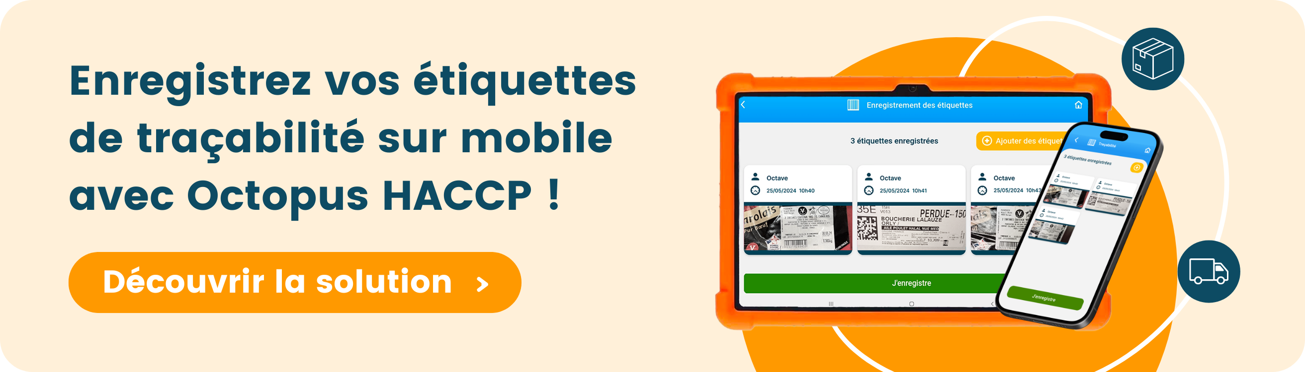 Relevé de traçabilité sur mobile