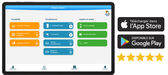 Tablette et application HACCP Tablette et application HACCP