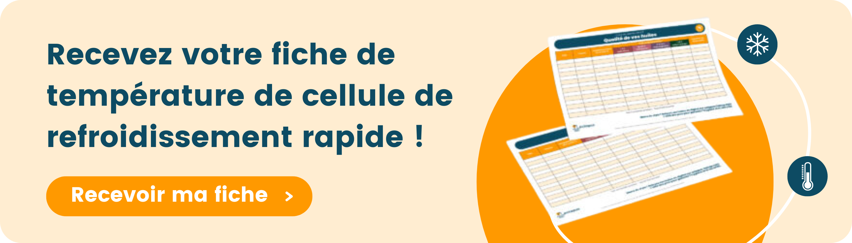 fiche de température de cellule de refroidissement rapide