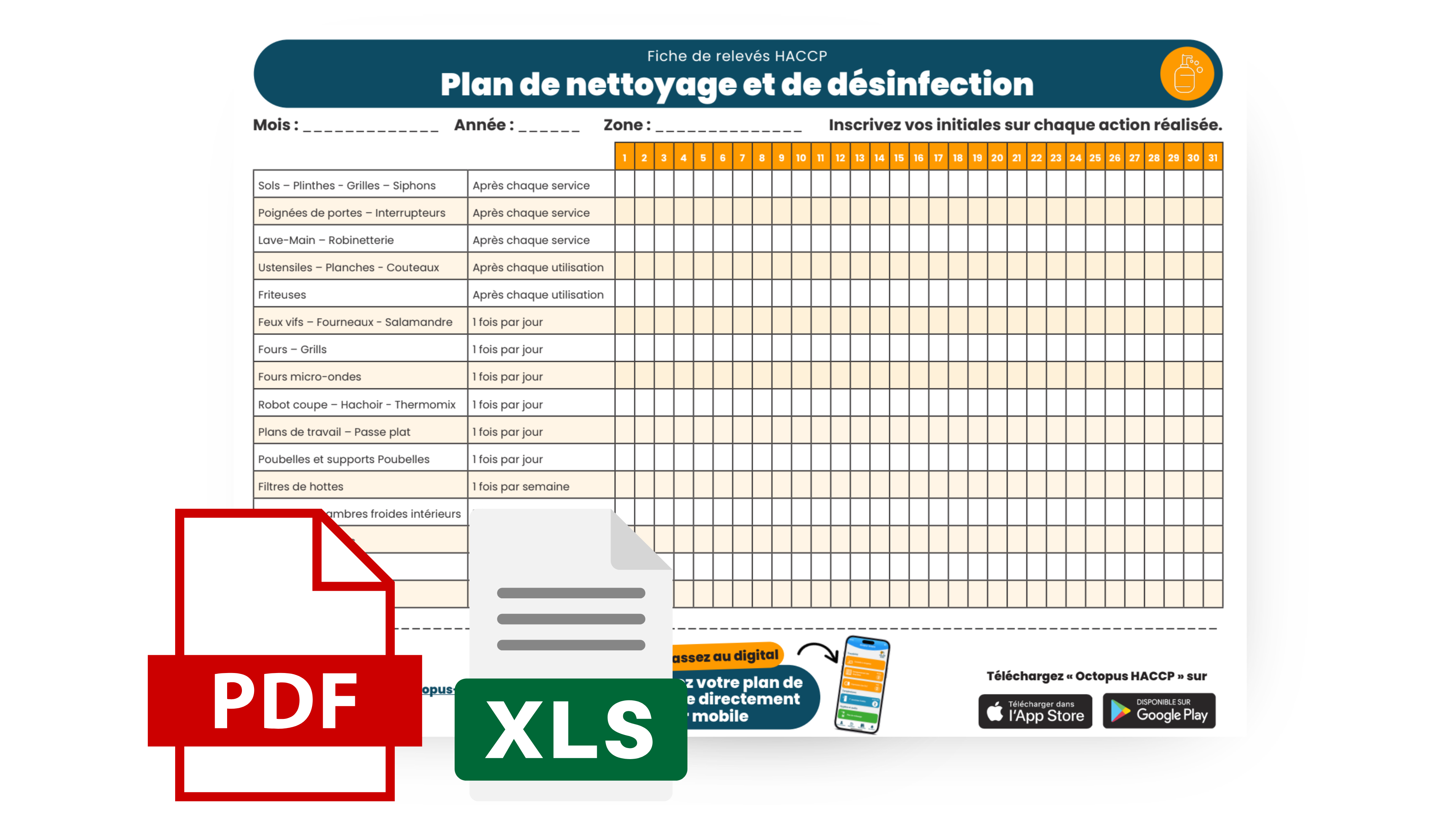 Plan de nettoyage et de désinfection cuisine PDF