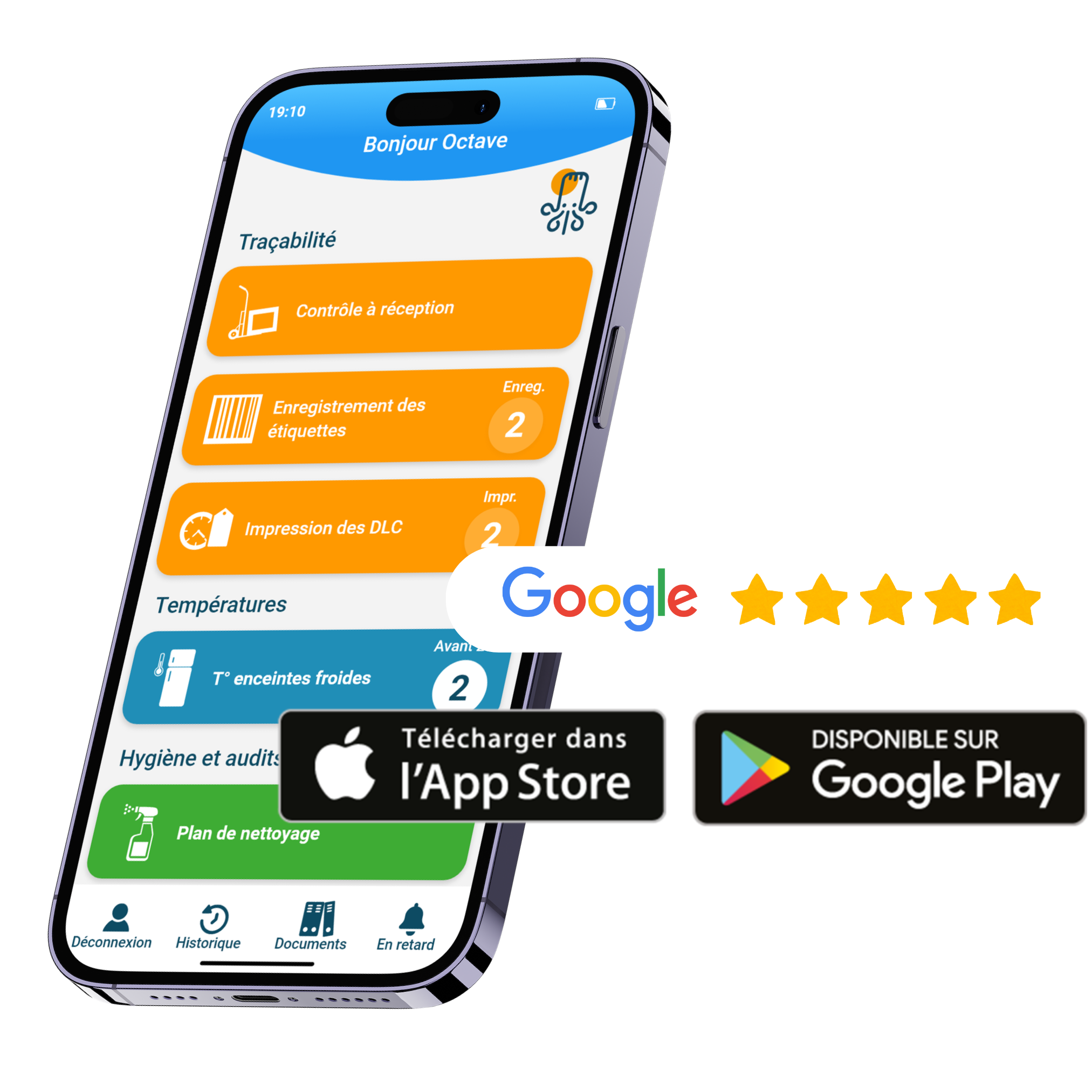 Mobile (1) Testez gratuitement Octopus HACCP