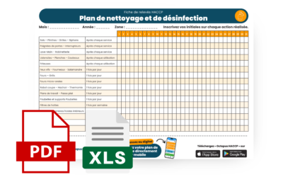 Plan de nettoyage cuisine HACCP : téléchargez votre PDF ou Excel