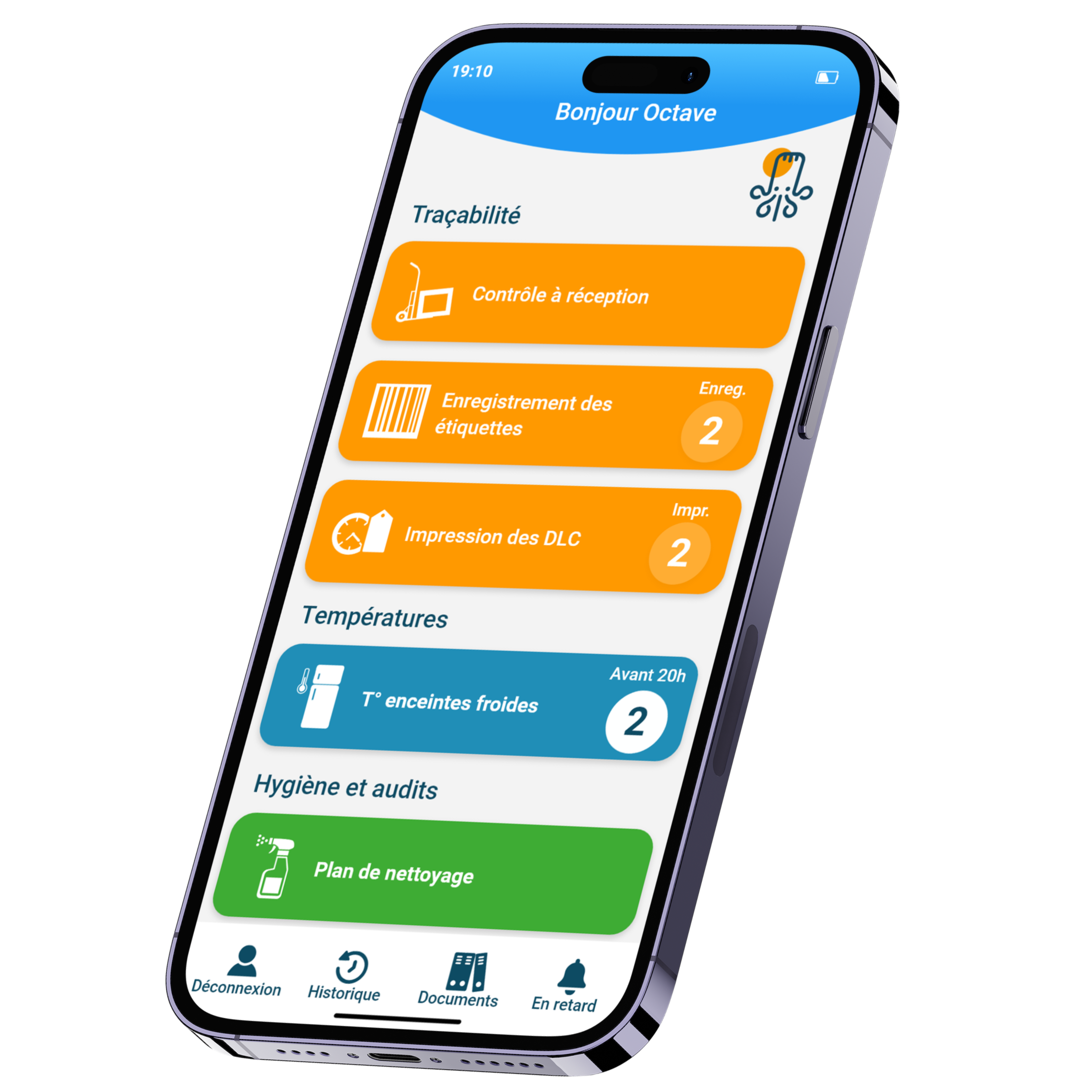 Sectio 1 'pourquoi choisir l'application Octopus HACCP' 1