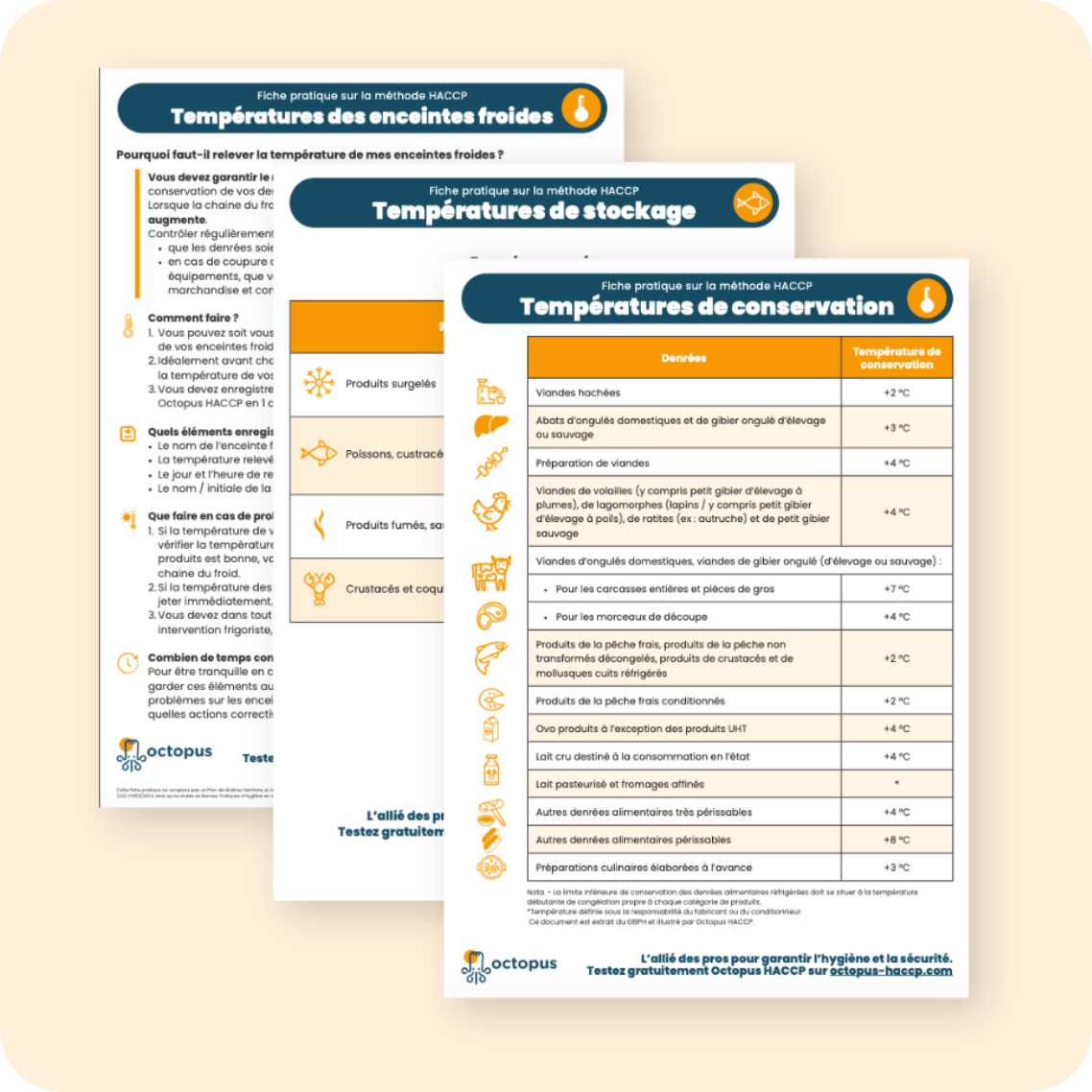 Kit fiches pratiques températures ❄️