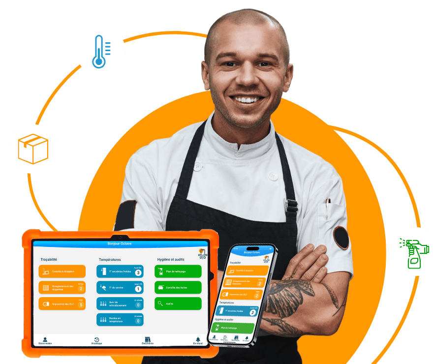 chef cuisinier application Octopus HACCP