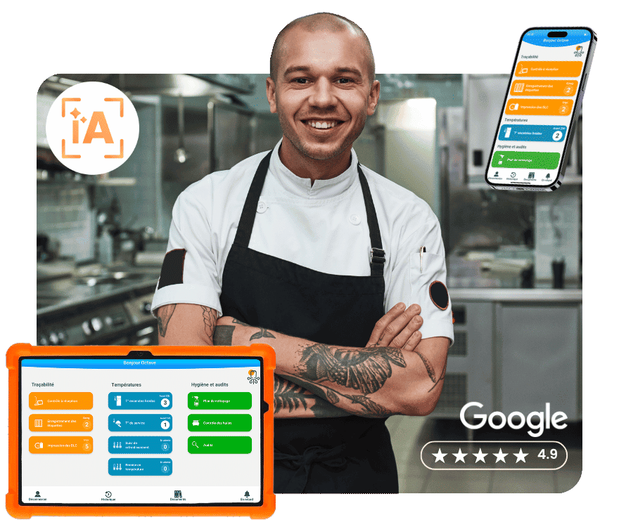 Application octopus HACCP restaurant