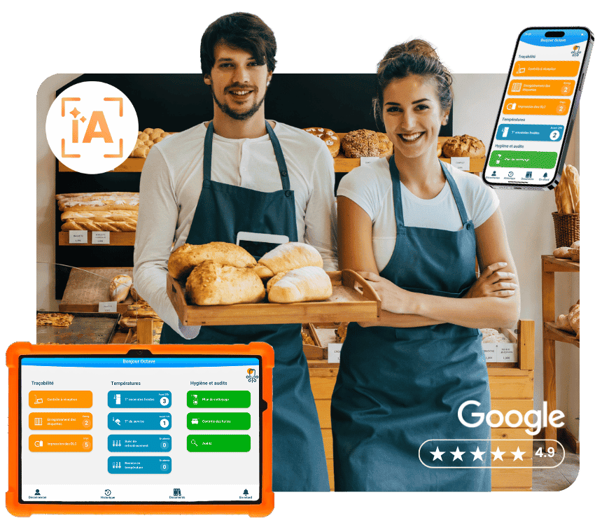Application octopus HACCP boulangerie