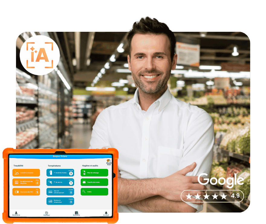 Application octopus HACCP Supermarché et épicerie